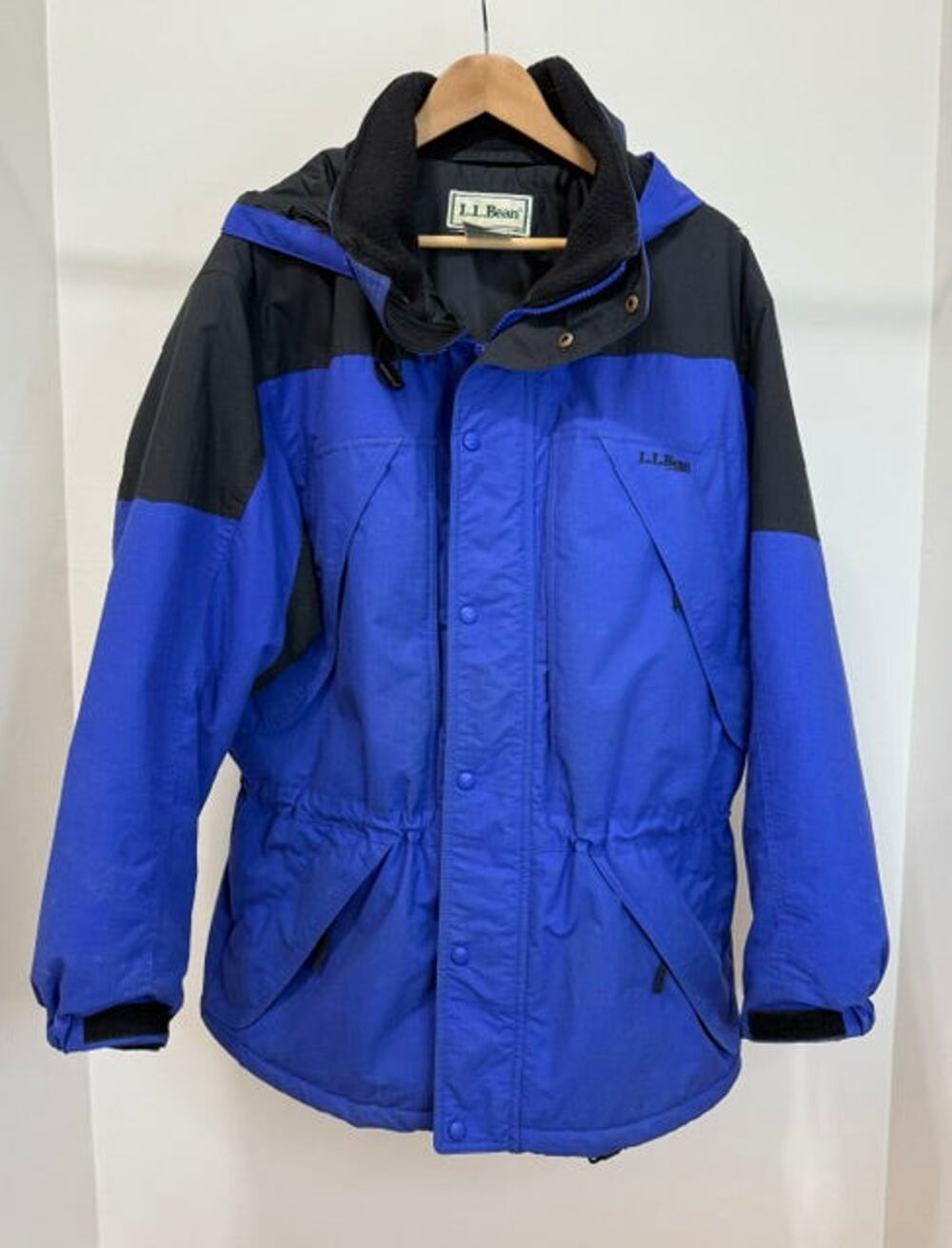 L.L.Bean Vintage Insulated Hooded Parka – Royal Blue & Black SzLReg